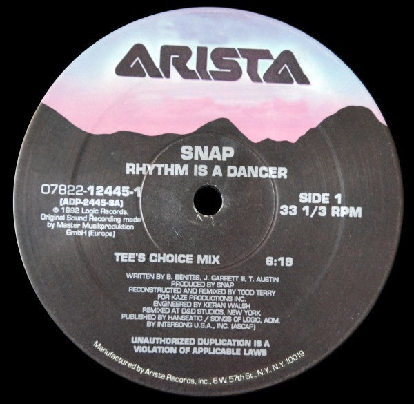 Snap / Rhythm Is A Dancer - 12" (Used)