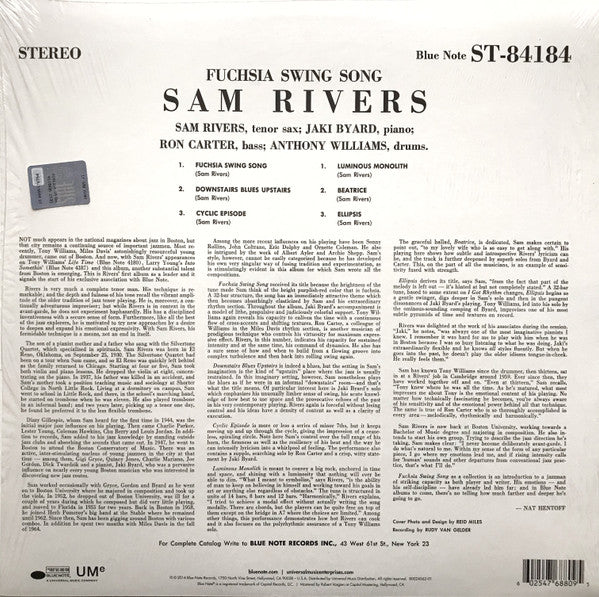 Sam Rivers / Fuchsia Swing Song - LP