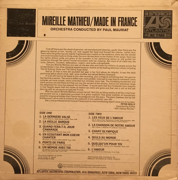Mireille Mathieu / Made In France - LP Used