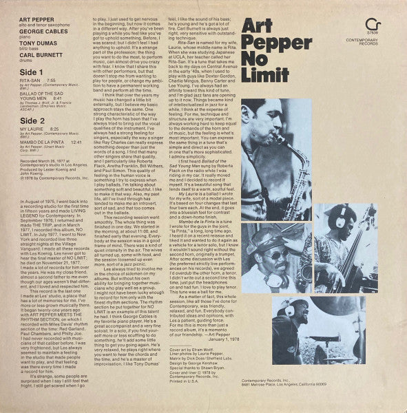 Art Pepper / No Limit - LP USED