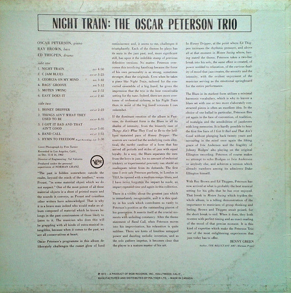 The Oscar Peterson Trio / Night Train - LP (Used)