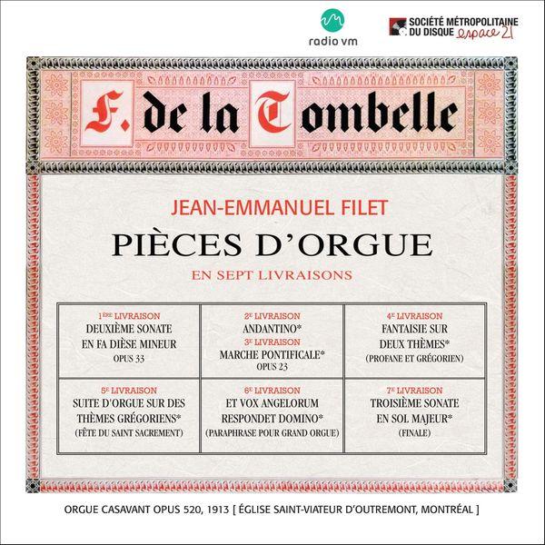 Jean-Emmanuel Filet / F. De La Tombelle: Organ Pieces In Seven Delivery - CD 